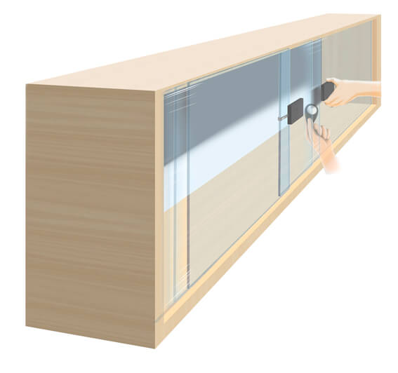 One Rfid Sliding Glass Cabinet Doors, Diy Sliding Glass Cabinet Door