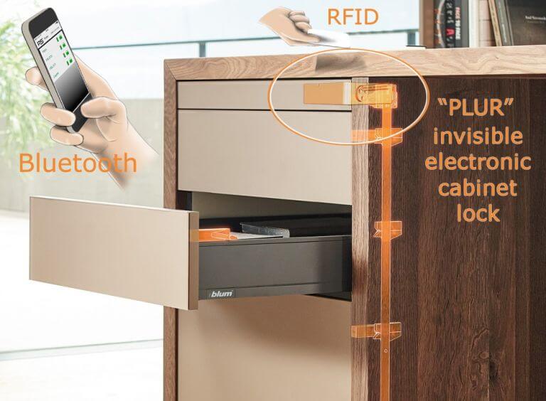 Electronic lock for central anti tilt locking systems