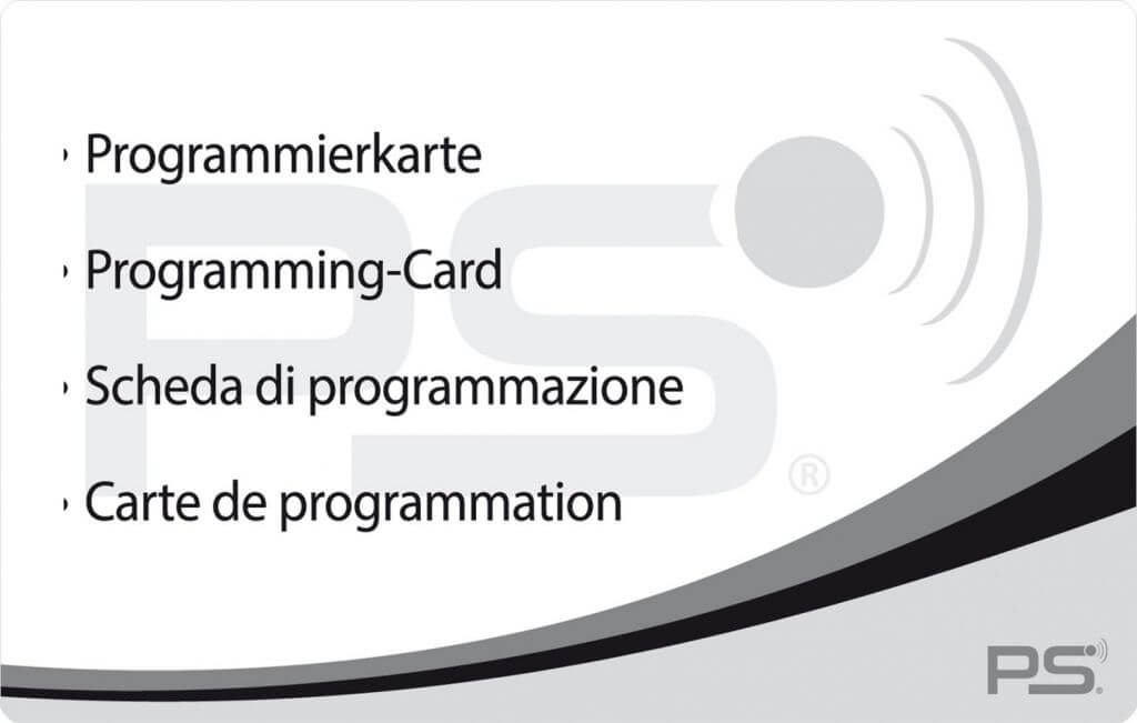 Programming card